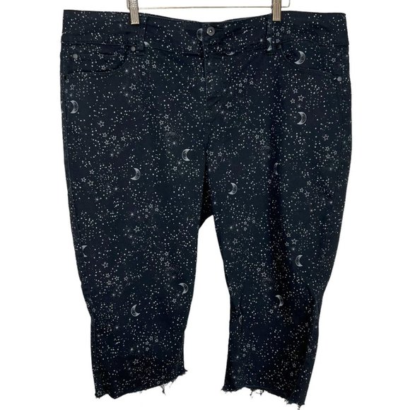 torrid Denim - Torrid Black Celestial Print Jegging Crop Jeans 26R 2X